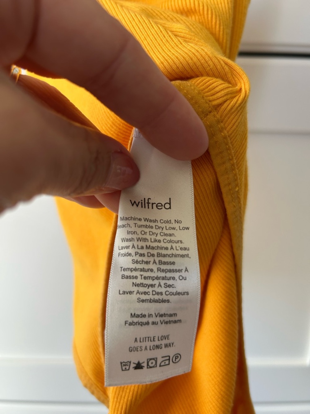 Wilfred Golden Yellow Ribbed Ruffle-Edge Bodysuit - Picture 8 of 9